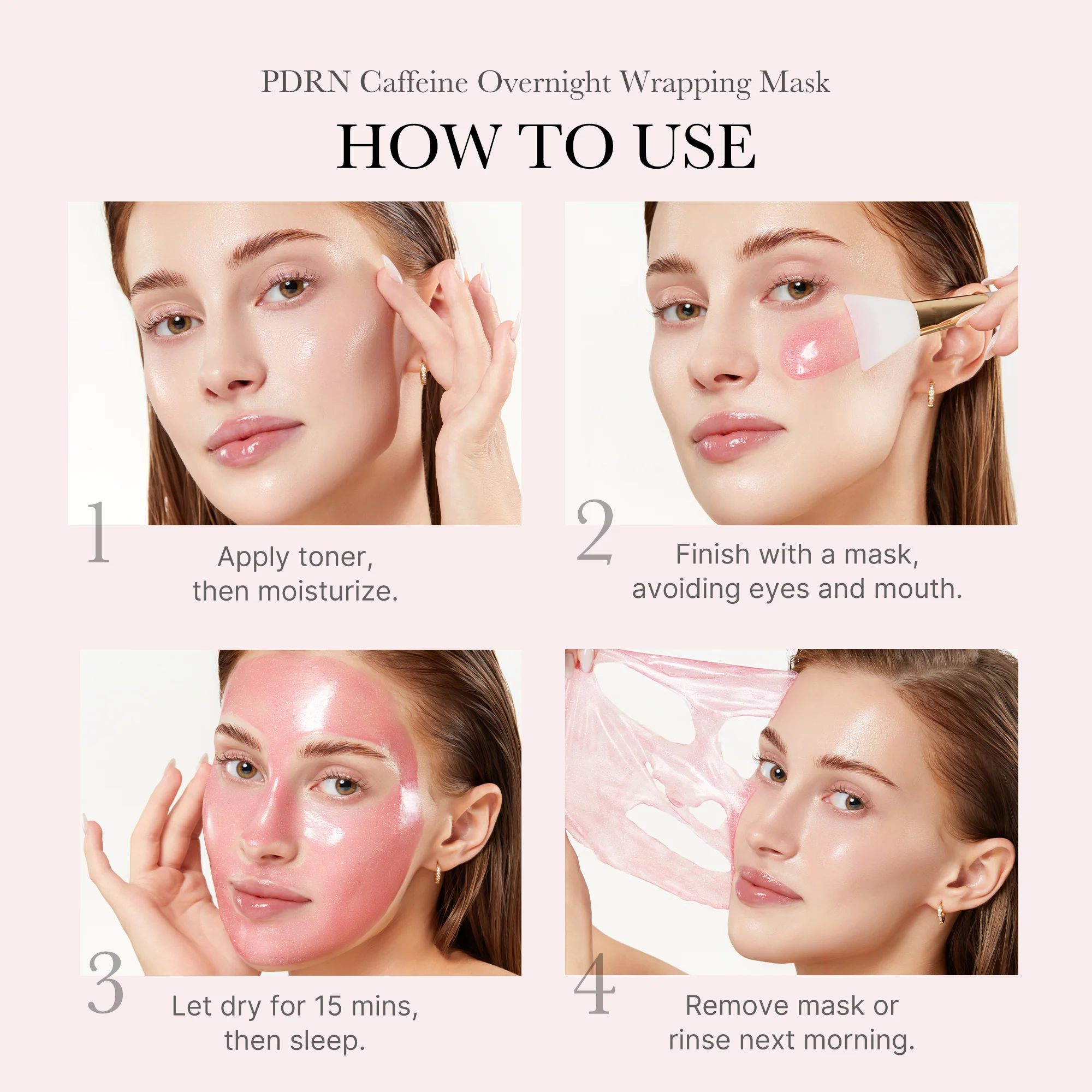 PDRN Pink Caffeine Overnight Wrapping Mask - Image 5
